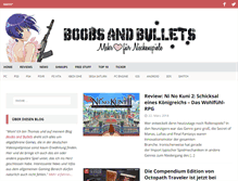 Tablet Screenshot of boobsandbullets.com